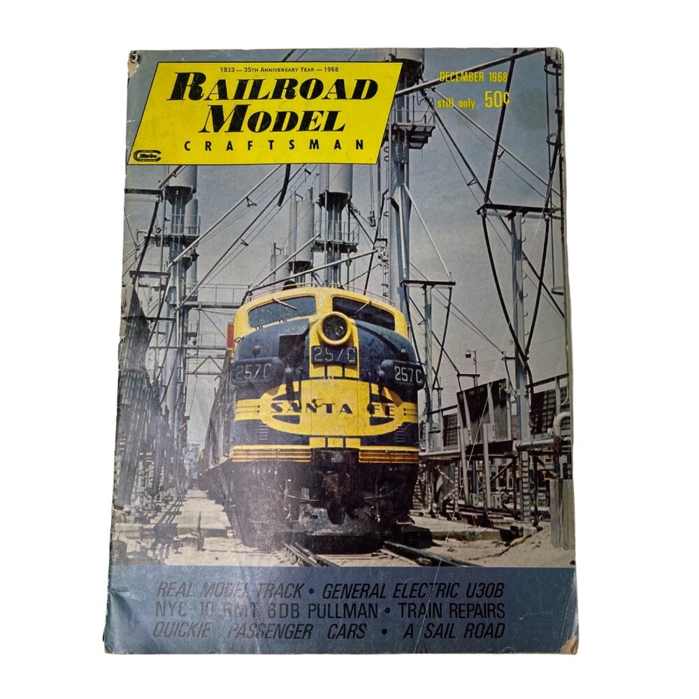 Railroad Model Craftsman Magazine Dec 1968 Vol 37 No 7 General Electric U30B u